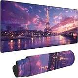 【GRAND TAPIS DE SOURIS XXL】 : Ce tapis souris suffisamment grand 36x16 in (900x400x3mm) s'adapte parfaitement à votre bureau et offre une liberté de mouvement optimale. Il offre un espace généreux pour les jeux ou le travail de bureau, tout en protégeant votre bureau. Compatible avec tous les types de souris, claviers et autres