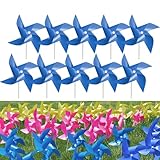 Tsocent 100 Pcs Pinwheels, Dark Blue Color Toy Wind Spinners and Party Favors Gifts for Kids, Outdoor Decorational Pinwheels for Yard and Garden(Dark Blue)