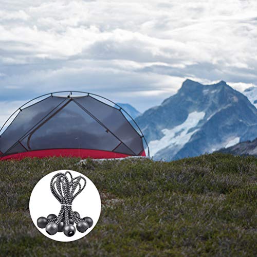 CLISPEED 10Pcs Bola ElÃ¡stica ElÃ¡stica Preta Corda ElÃ¡stica de Lona Pesada Cordas ElÃ¡sticas Amarr