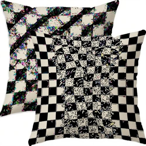 Housse de coussin 60x60cm imperméable double face avec fermeture éclair