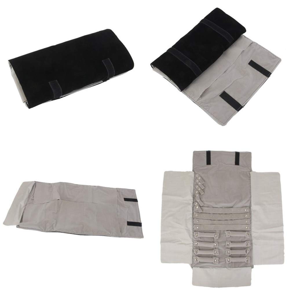 Holibanna Para Joyeria Rollo de Joyería de Organizador de de Almacenamiento de Pendientes Portátiles de Collar de de Joyería para Pulseras Anillos Broches Muestrario Cadena