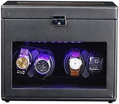 FENOKD Mechanical Watch Shaker Automatic Watch Winder Box, Quiet Motor, LCD with LED Light, 4+6 Watch Storage Display Box