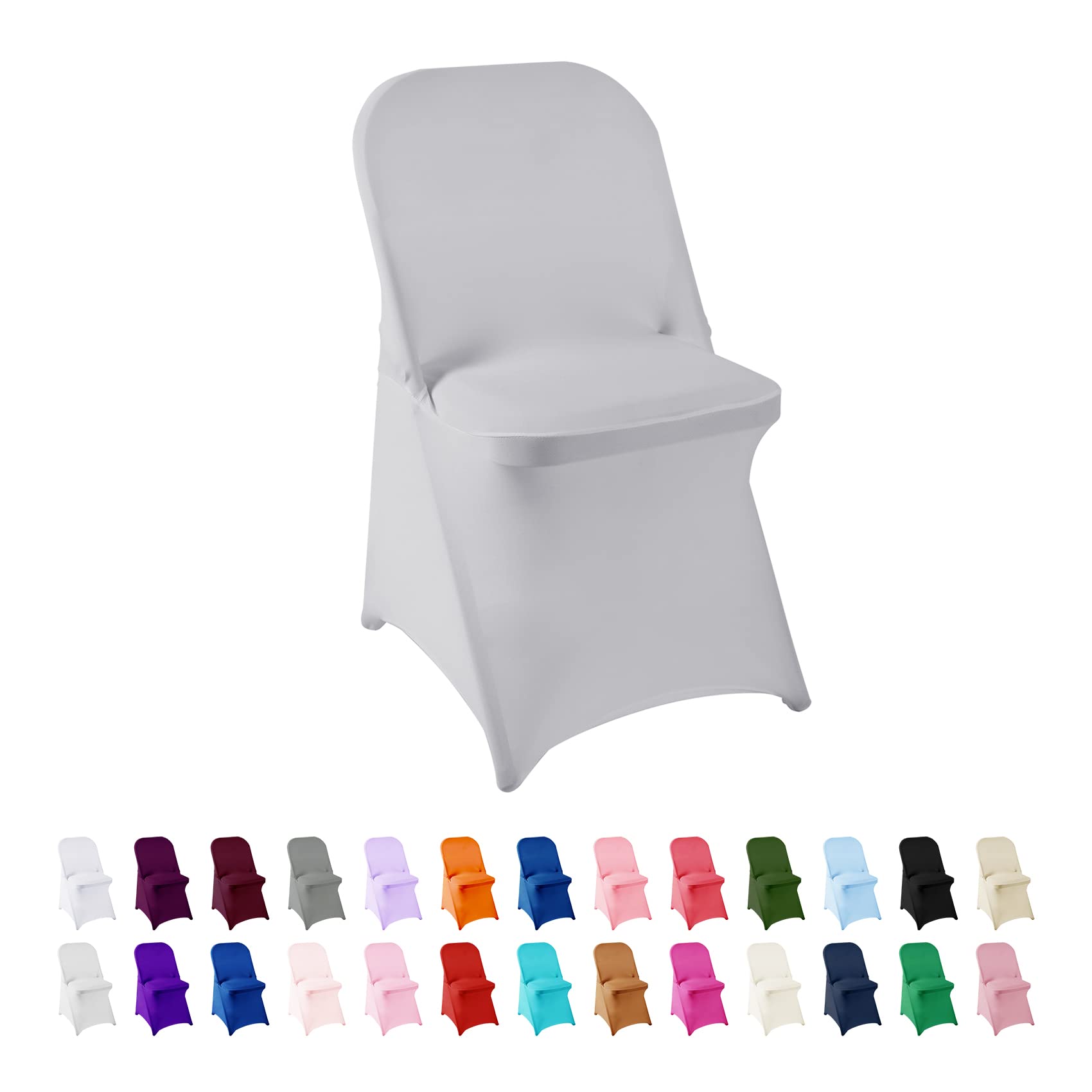 Funda para silla de elastano, 25 piezas, fundas para sillas, fundas plegables para sala de estar, funda extraíble para silla, lavable, protector elástico para fiestas, banquetes, eventos de