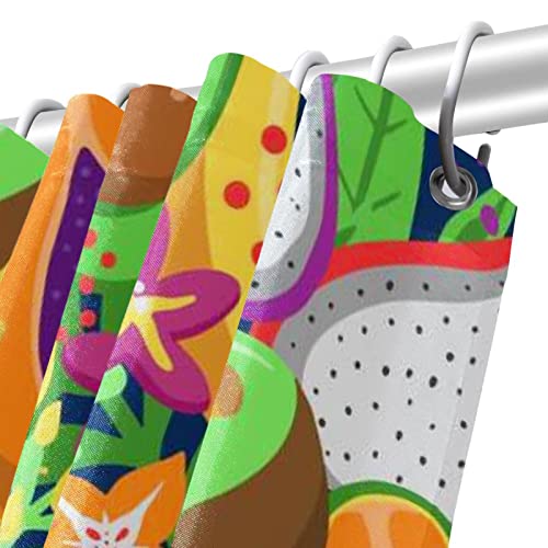 Rideau de douche imperméable fruits et fleurs coloré grand format - 6