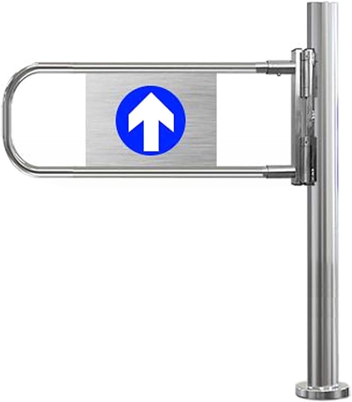 Cancello a Battente bidirezionale con Molla per supermercati, barriera pedonale in Acciaio Inox (65 * 100cm)