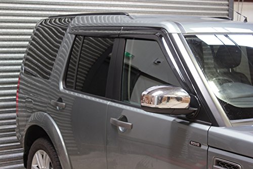 Juego de deflectores cortaviento para Land Rover Discovery 3 y 4 (4 piezas, tinte ahumado) Cover