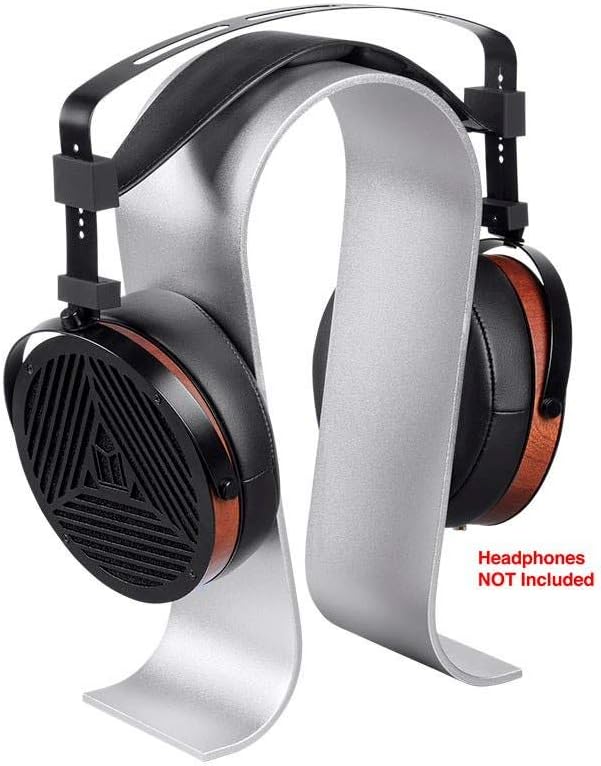 Monoprice Headphone Stand - Silver, Full Aluminum Construction, Solid and Stable, Fits Most Headphones