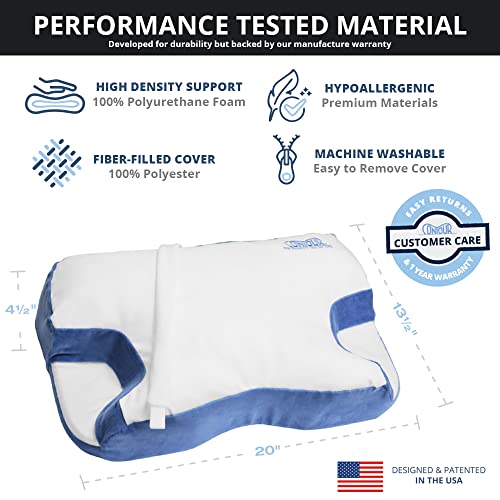 Contour Cpap Pillow 2.0 - Orthopedic Bed Pillow With Built In Cervical Neck Support For Side Or Back Sleeper #TOP6