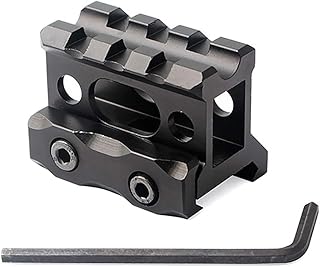 Tatical Picatinny Riser Mount, 1" High Profile Rail Mount for Micro Reflex Sight Red Dot Scope - Higoo