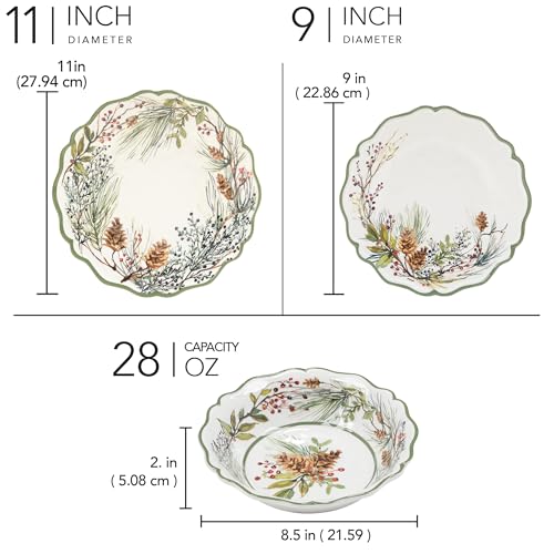 Certified International 32050RM Winter Forest 12 Pc Dinnerware Set thumb #3