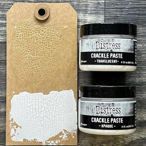 Pâte craquelée Tim Holtz Distress pour donner du relief aux surfaces lisses