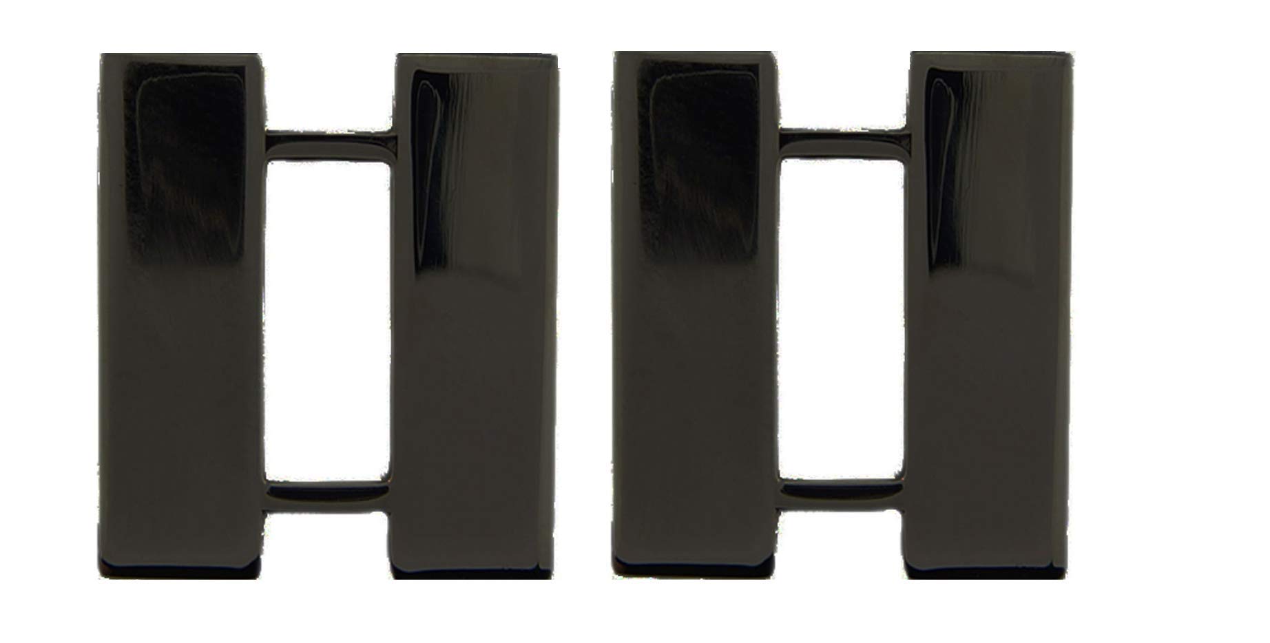 Artisan Owl United States Army Captain Black Insignia of Rank 1" Lapel Pins (Set of Two)