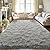 LOCHAS Ultra Soft Indoor Modern Area Rugs Fluffy Living Room Carpets for Children Bedroom Home Decor Nursery Rug 3x5 Feet, Grey