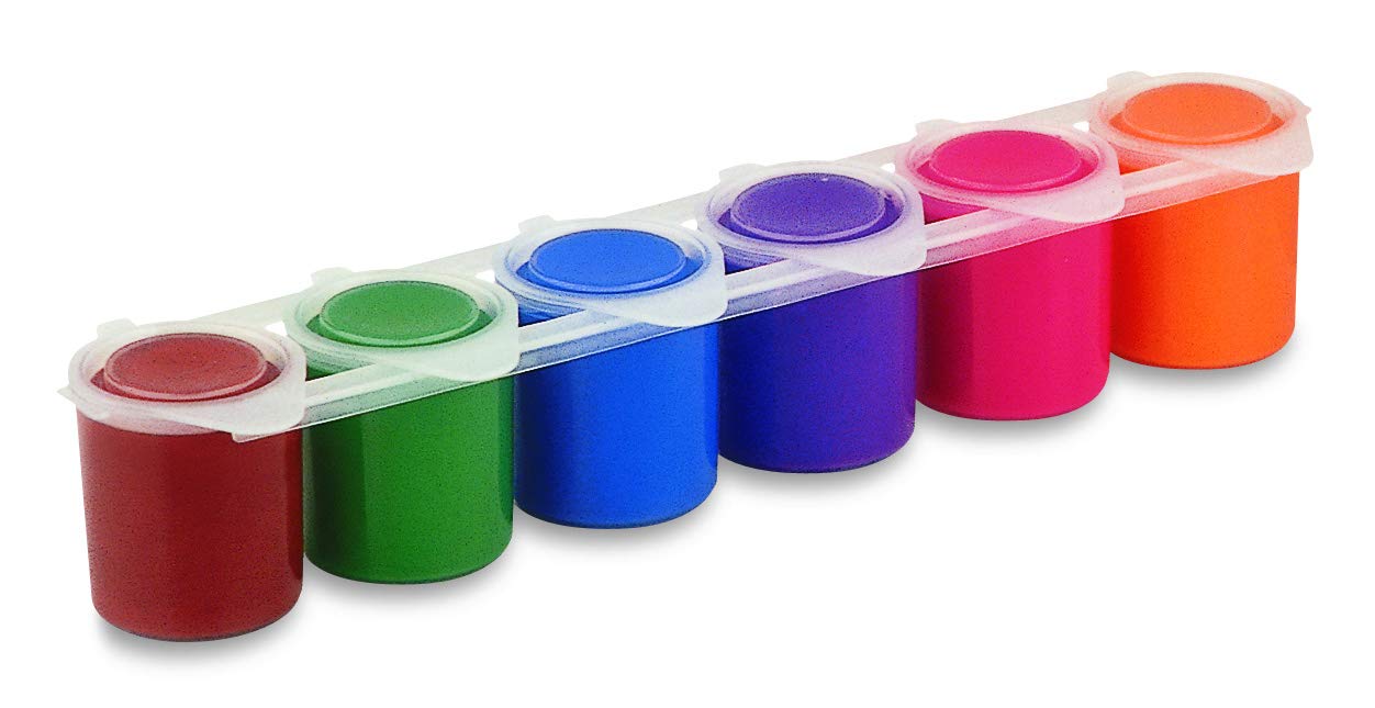PRIMO - Tempere Lavabili per Bambini +3 Anni, 12 Colori per Bambini 25 ml in Vasetto Validi come Colori per Tessuti e Lavoretti Creativi, Pittura per Tessuti, Carta e Vetro, Colori a Tempera Coprenti