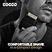 COCCO IMPACTO Foil Shaver for Men, Triple Gold Foil Electric Razor, Head Shaver for Bald Men, Wet & Dry Use, Magnetic Replaceable Head, Intelligent Accelerator, 90-Min Runtime – (Black)