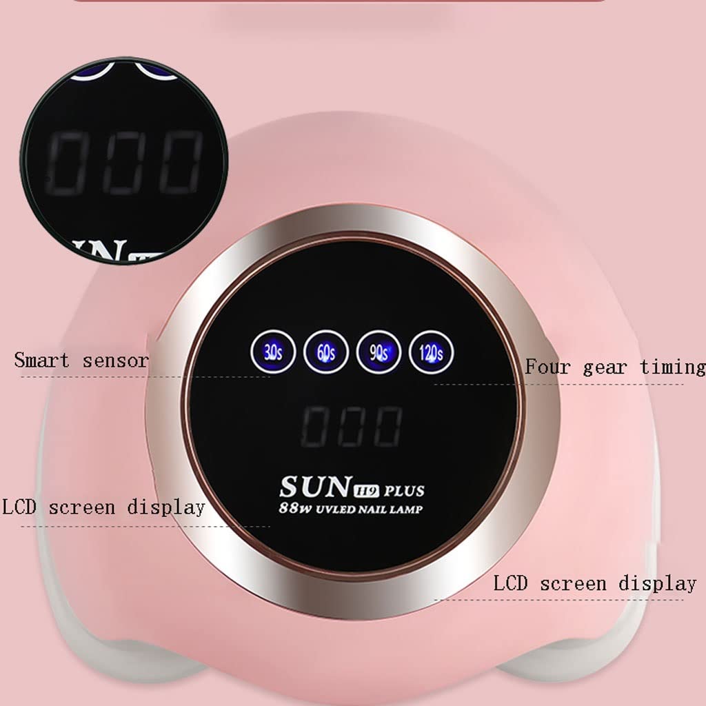 SYALEO Lampada Unghie Asciugatrice Macchina for fototerapia for Unghie 88W Nail Curing Gel Strumenti for Nail Art PORTATO Lampada for Unghie Professionale con Perline Lampada da 30pcs in Casa