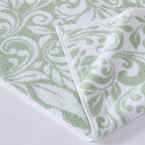 Modern Threads Amrapur Overseas Trefoil Filigree 6-Piece Reversible Yarn Dyed Jacquard Towel Set - Bath Towels, Hand Towels, & Washcloths - Super Absorbent & Quick Dry - 100% Combed Cotton - Cosy Home Interiors Modern Threads Amrapur Overseas Trefoil Filigree 6-Piece Reversible Yarn Dyed Jacquard Towel Set - Bath Towels, Hand Towels, & Washcloths - Super Absorbent & Quick Dry - 100% Combed Cotton - Image 2