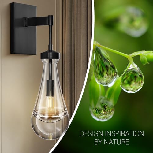 Ringrain Wall Sconces Modern Raindrop Wall Lights Set Of 2 thumb #6