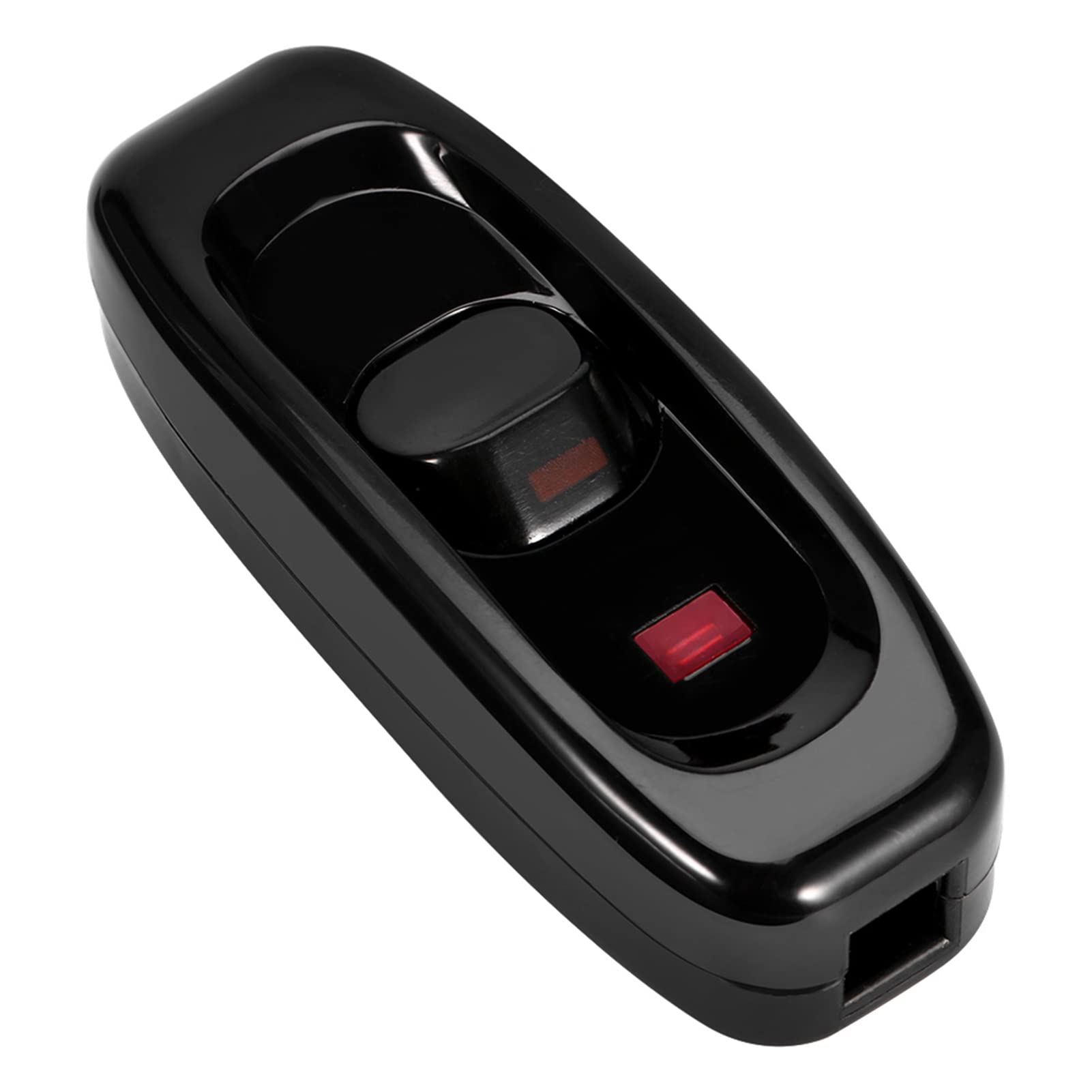 gernie Rocker Switch, AC 250V 10A SPST On Off Switch, 3in Mini On Off in Line Cord Appliance Button Switches, Plastic Inline Cord Switch for Bedroom Desk Lamp LED Light Replacement