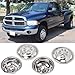 Kucaruce 4pcs 17inch Polished Stainless Steel Dually Wheel Simulators, Bolt On Wheel Cover with Removable Centre Cap, 8 Lug Hubcaps fit for 2003-2018 Dodge Ram 3500 C17D8