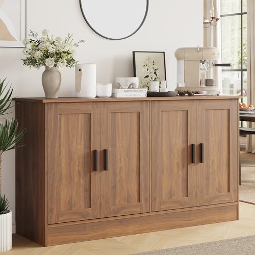 Anystyle 53" Rustic Brown Buffet Cabinet with Storage, Industrial Kitchen