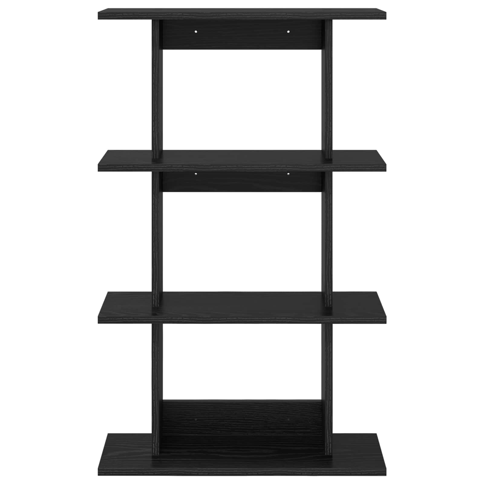 Estantería de pared de madera, color negro, 56 x 20 x 90 cm, soporte de pared con mucho espacio de almacenamiento, ahorra espacio, multifuncional como estante colgante y estantería para salón