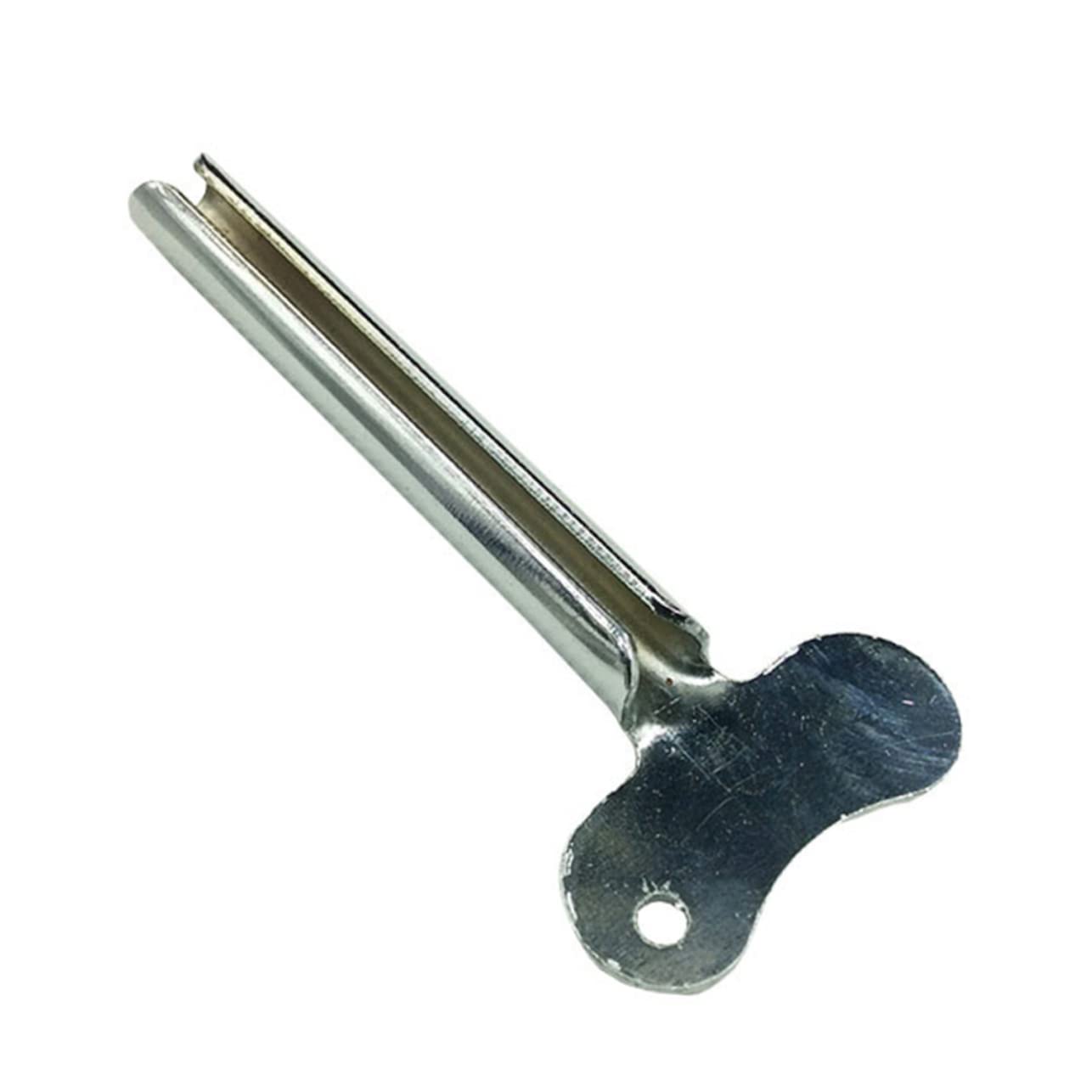 SEWOART 10 Pcs Metal Squeezer Tube Creams Paint Squeezer Toothpaste Roller Toothbrush Squeezer Toothpaste Squeezers Dispensers Semi-Circular Extruder Wringer Key Toothpaste Squeezer Silver