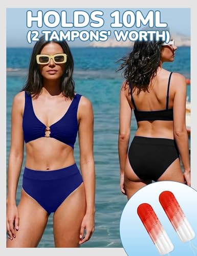 Image of Period Swimwear for Teens Women High Waisted Swimsuit Bikini Bottoms Menstrual Swim Bottoms Tankini Bathing Suit