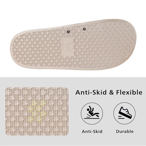 Image of Fur Story Womens Slides House Slippers Rhinestone Glitter Slides Cute bling Flat for Women Platform Sandals Cozy Bedroom Slippers Shower Shoes