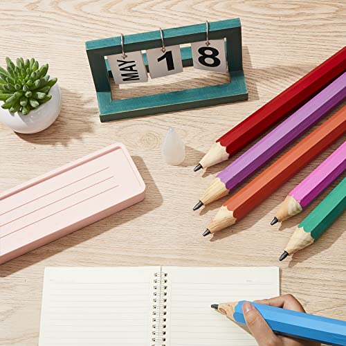 Lewtemi 12 lápices jumbo de madera de 14 pulgadas, 6 colores miniatura 3