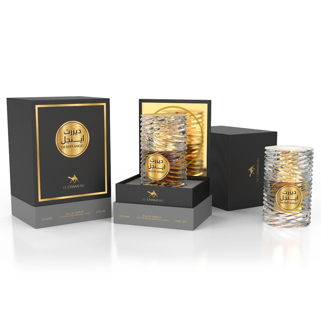 Le Chameau Desert Angel Unisex Eau de Parfum, 100ml – Warm Cognac, Cinnamon, Tonka Bean, Oak, Praline, Vanilla & Sandalwood Fragrance, Luxurious & Long-Lasting Scent for All Occasions