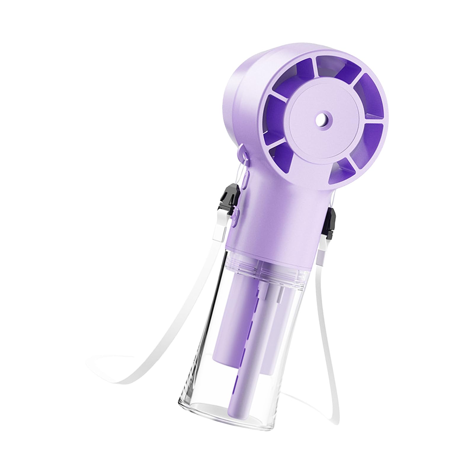 NRVTRE Hanging Handheld Desk Fan Portable 1200mAh Battery USB Rechargeable Misting Fan for Travel Outdoor Use Adjustable Speed
