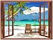 wall26 - Tropical Beach Scenery Removable Wall Sticker/Wall Mural - 36"x48"