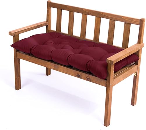 Miniatura 9 de Shapeazy - Cojín de banco impermeable para exteriores e interiores, almohadillas antideslizantes con lazos, cojín de tatami, cojines de banco para