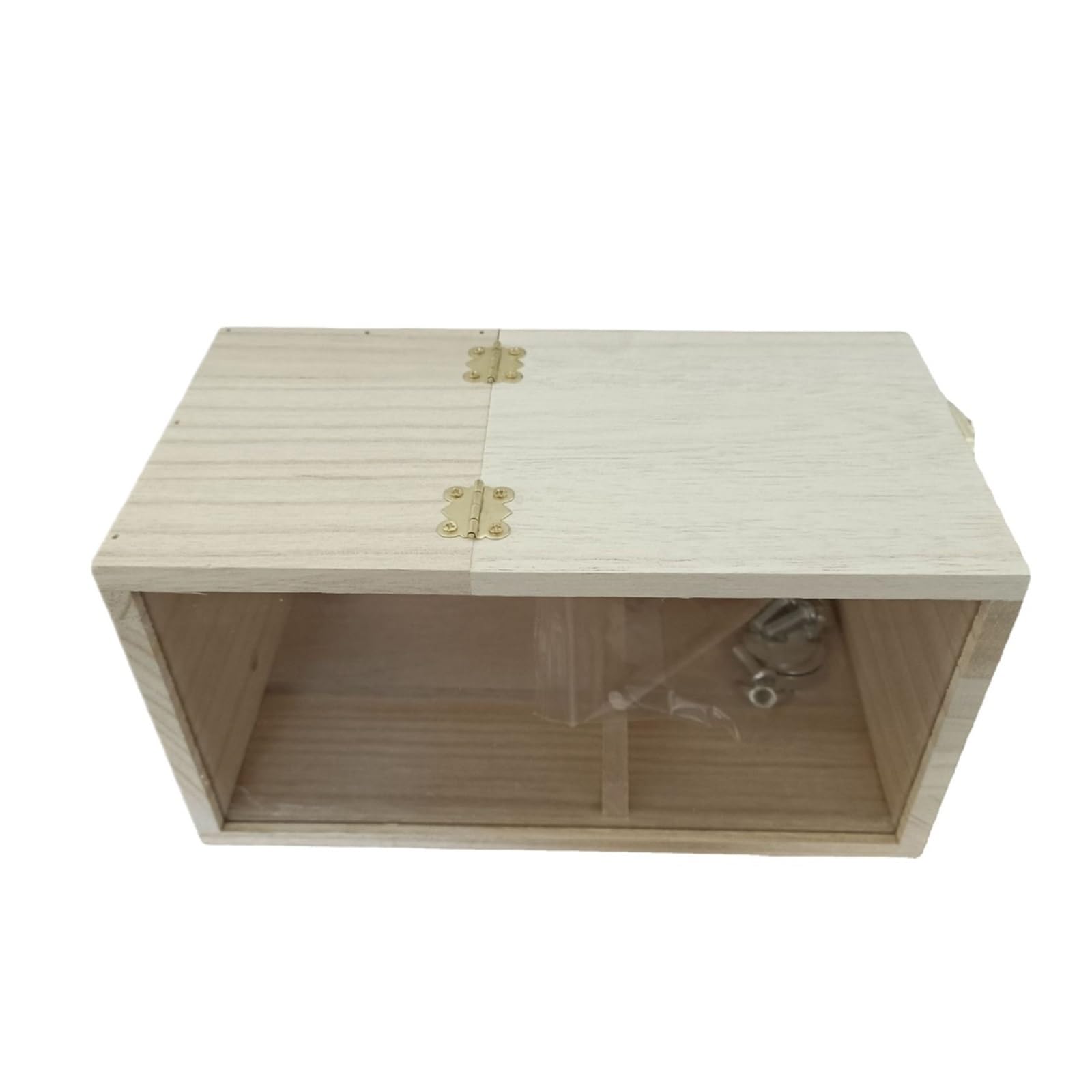 Cassetta nido per uccelli in legno Casetta for uccelli in legno trasparente for pappagalli, calopsitte, nido for nidificazione, facile da pulire, accessori for animali domestici(13x13x25cm)