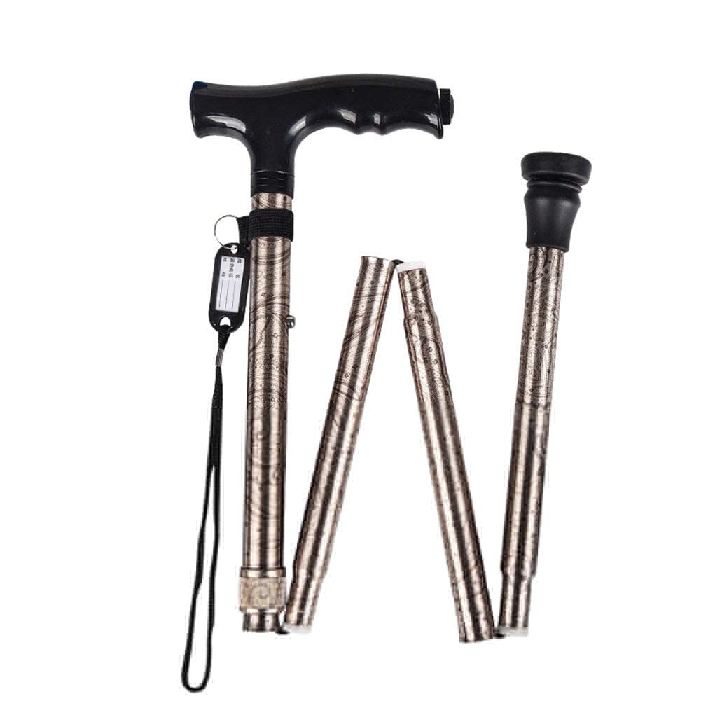 BJH 40PCS Bastone da Passeggio Pieghevole per Uomini e Donne con Luce a LED e 5 Altezze Regolabili Bastone da Passeggio per Anziani Pieghevole Pieghevole e Portatile Interesting
