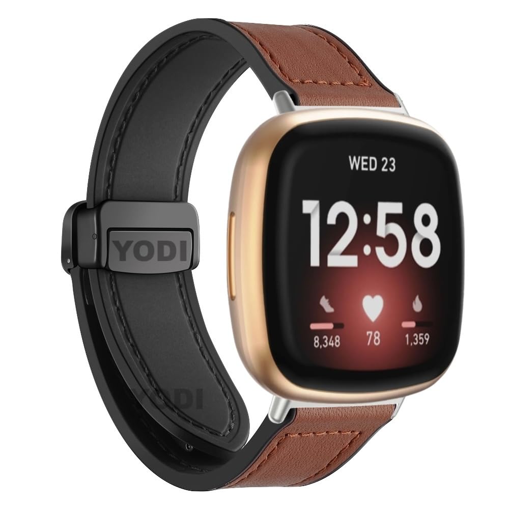 YODI Watch Band Compatible with Fitbit Versa 4/ Fit bit Versa 3/ Fitbit Sense/Sense 2 Band, Soft Replacement Silicone Wristband for Women Flexible Waterproof Sport Watch Strap for Men Large-image-23