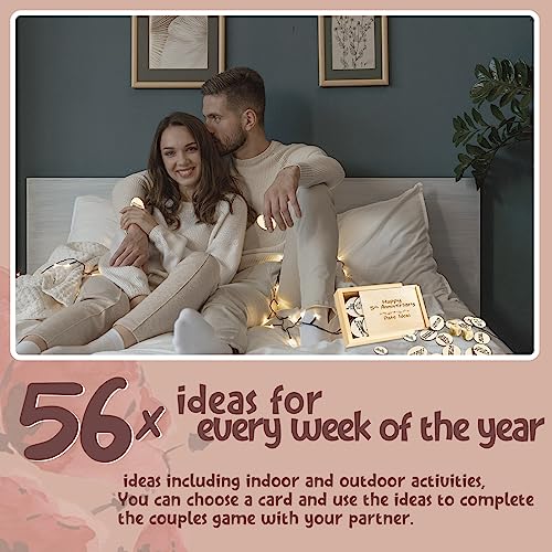 1Dfaul 5 Year Anniversary Wood Gift For Him Her, 5Th Gifts Anniversary For Wife, Wooden Gifts For 5 Year Marriage Anniversary, Fifth Wedding Anniversary For Couple, Couples Ideas & Dice Box (5 Year) #TOP2