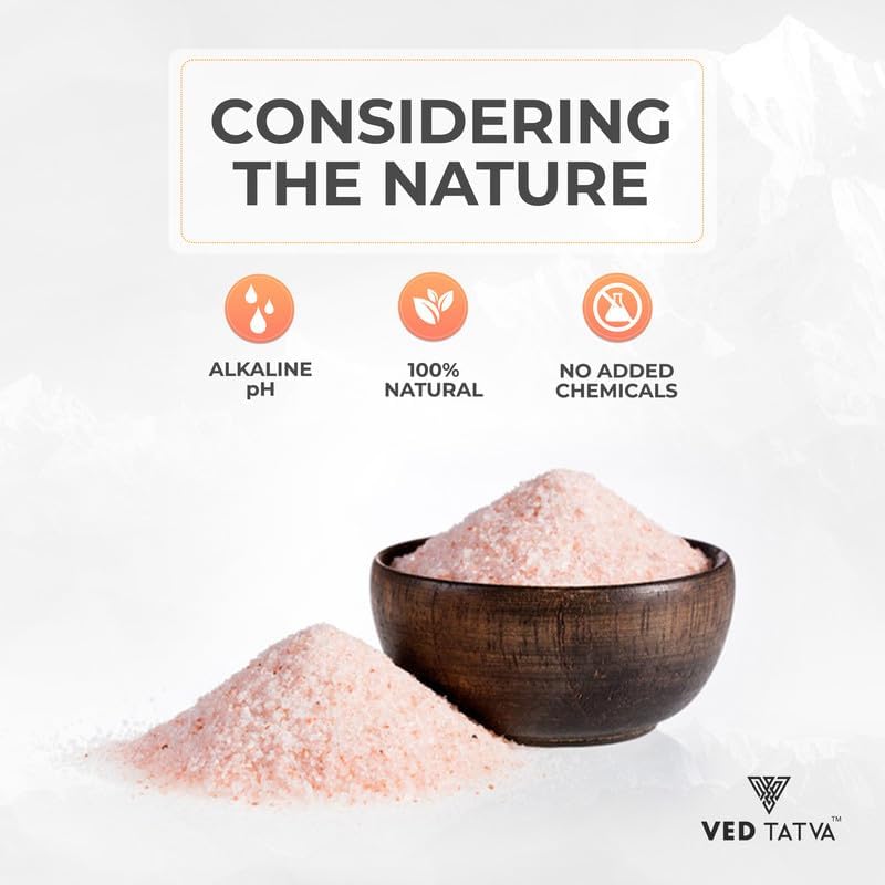 Image of VED TATVA Organic Himalayan Pink Rock Salt 1kg - Pack of 10