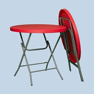 Taburete sillas mesas plegables marco de acero de polietileno para picnic, jardín, playa, camping, senderismo, lectura, súper duradero (color: amarillo), color: rojo (color: rojo)