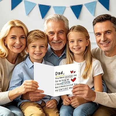 Fathers Day Card Gift for Dad from Daughter Son, Minimalist Premium Design, Funny Father's Day Decoration Ideas