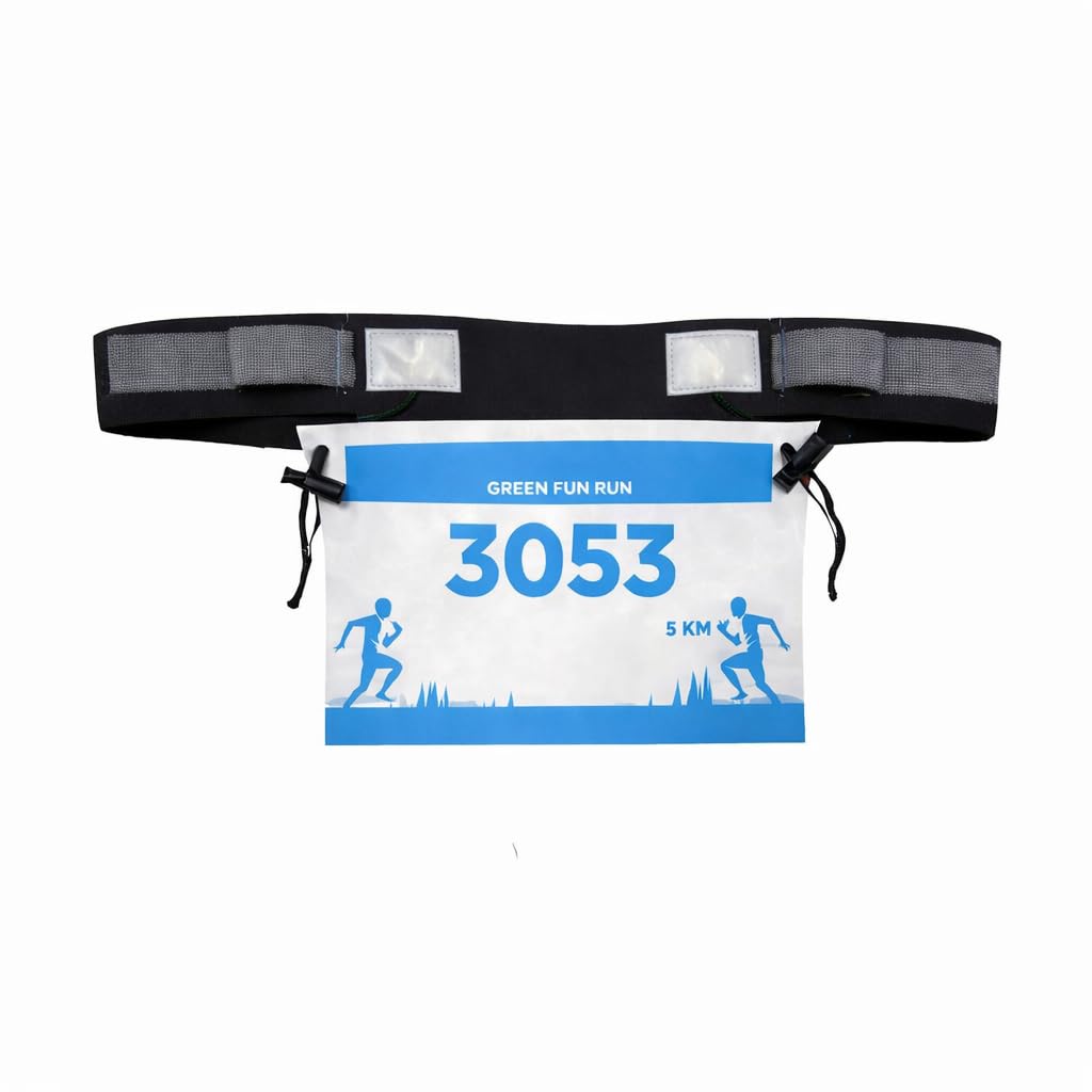 Livfit Race Number Bib Holder for Runners, Lightweight Running Belt with Quick Release (Pack of 1, Assorted Color)