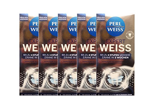 Dentifrice de blanchiment dentaire PERLWEISS Expert ZC Weiss, le soin supérieur de l'émail en 5 tubes