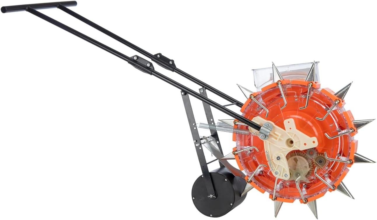 Hand Push Manual Seeder – Multi Crop Seed Planter with 13 Seed Wheels & Adjustable Nozzle for Precision Sowing Paddy Maize Groundnut Soybean Cotton Beans Agricultural Seeder 1 Month Warranty