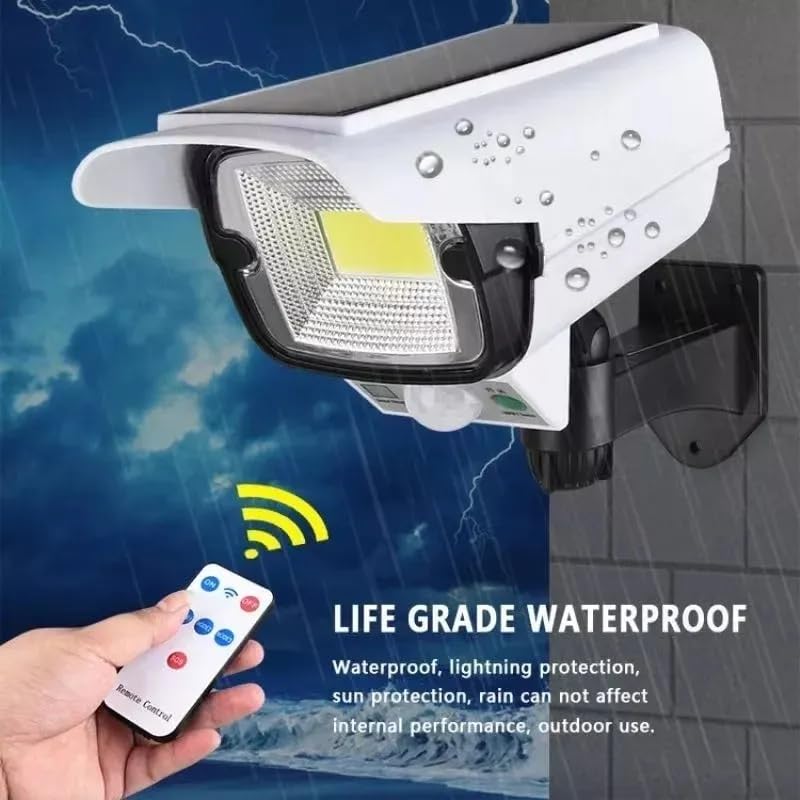 Image of Solar Light Outdoor 77 Led Motion Sensor Security Camera Shaped Wall Solar Lamp,Waterproof, Rotatable for Home, Outdoor, Garden, Balcony, and Patio with Remote Control. (Pack of 1)