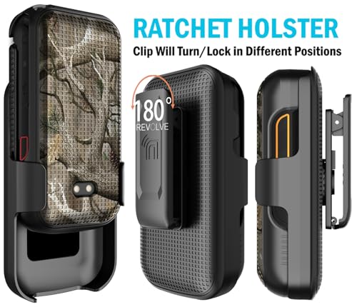 Holster Combo for Sonim XP3plus 5G Flip Phone Case with Belt Clip - Camo - image 3