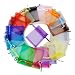 20 Colors Party Favor Bags Organza 2x3 inch 100pcs Organza Bag, Drawstring Bags for Wedding Baby Shower Favors Mesh Gift Bag Jewelry Candy Bag
