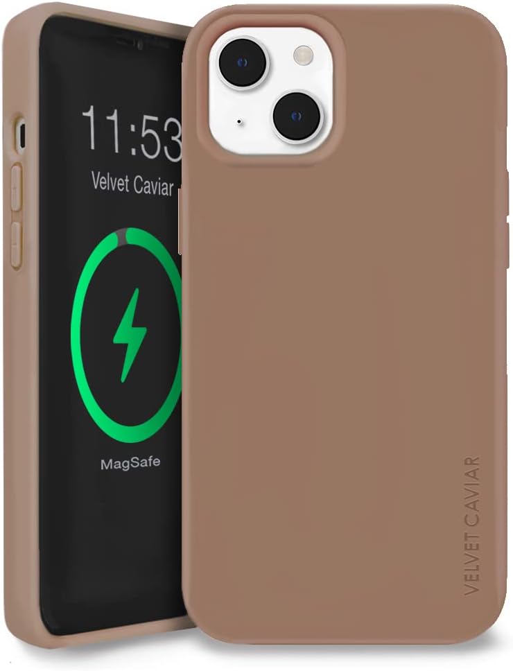 VELVET CAVIAR Compatible with iPhone 14 Plus Case MagSafe Silicone Green - Protective Microfiber Lining - [6ft Drop Tested] Cute Magnetic Phone Cases for Women & Men - Pastel Mint Teal