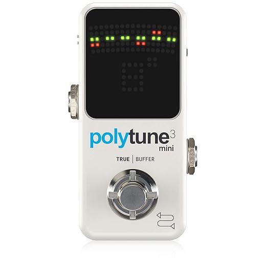 TC Electronic POLYTUNE 3 MINI Tiny Polyphonic Tuner with Multiple Tuning Modes and Built-In BONAFIDE BUFFER