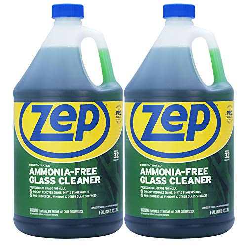 Zep Ammonia Free Glass Cleaner Concentrate ZU1052 (Pack of 2) Professional Strength